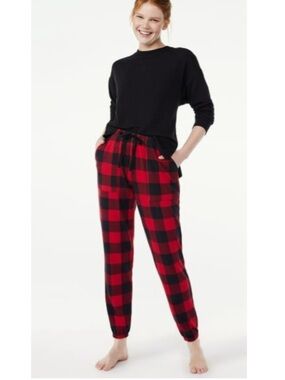 Joyspun Women's Brushed Hacci Knit Sleep Joggers, Size Small